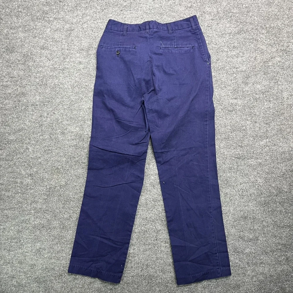 Cintas Work Chino Pants Men's Navy Blue Mid Rise Straight Zip Fly - 30x29.5